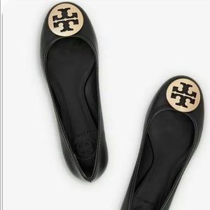 Tory Burch Minnie Black Leather Flats